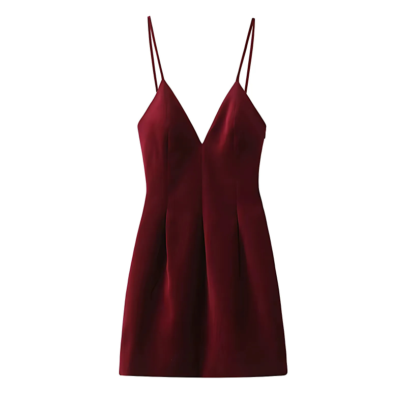 Cherry Velvet Mini Dress