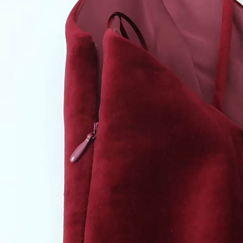 Cherry Velvet Mini Dress