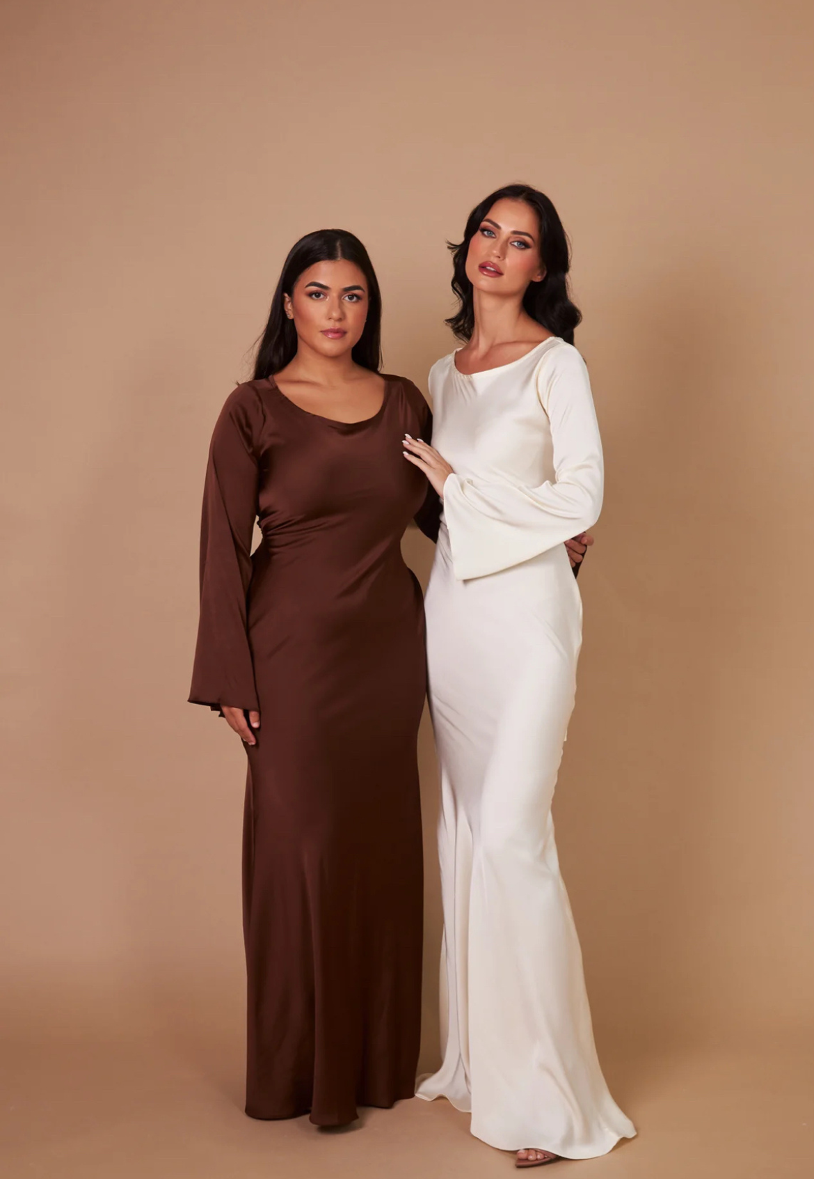 Silk & Shape Dress - brown