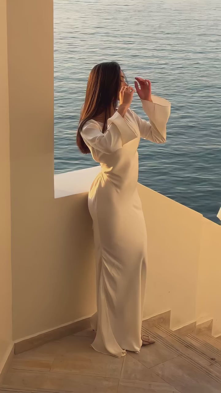 Silk & Shape Dress - white